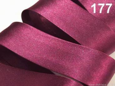 Satinband 20 mm gefalzt - Weinrot